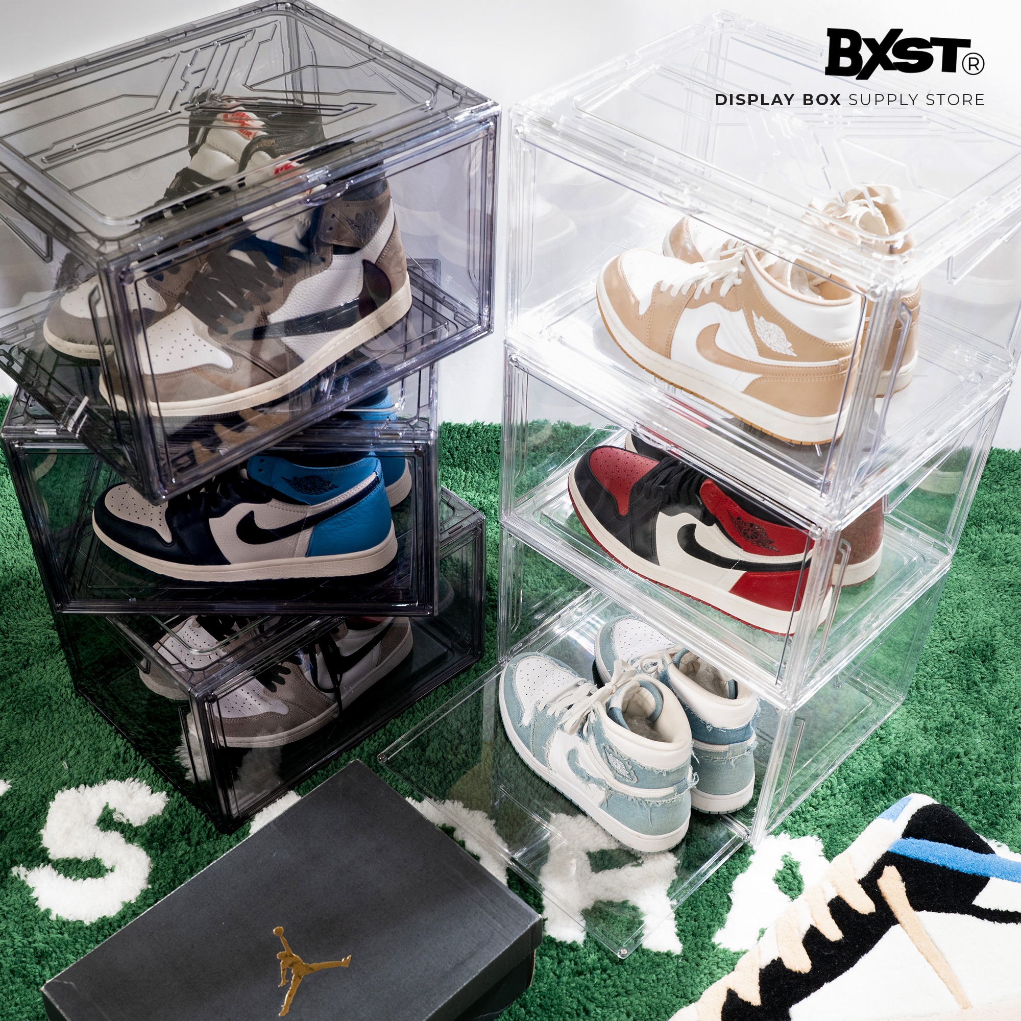 「CRYSTAL」SHOE BOX SIDE DROP - DARK