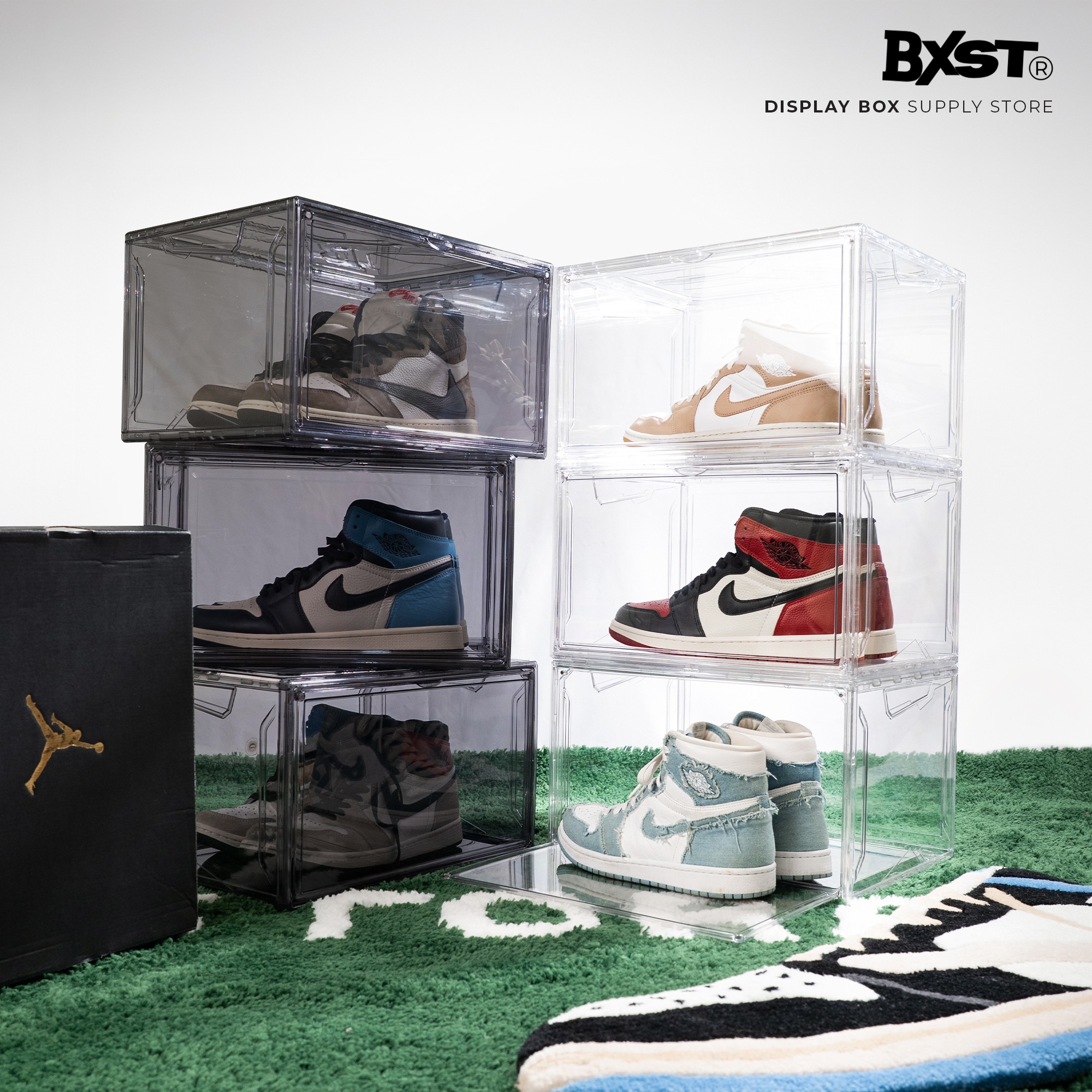 「CRYSTAL」SHOE BOX SIDE DROP - DARK