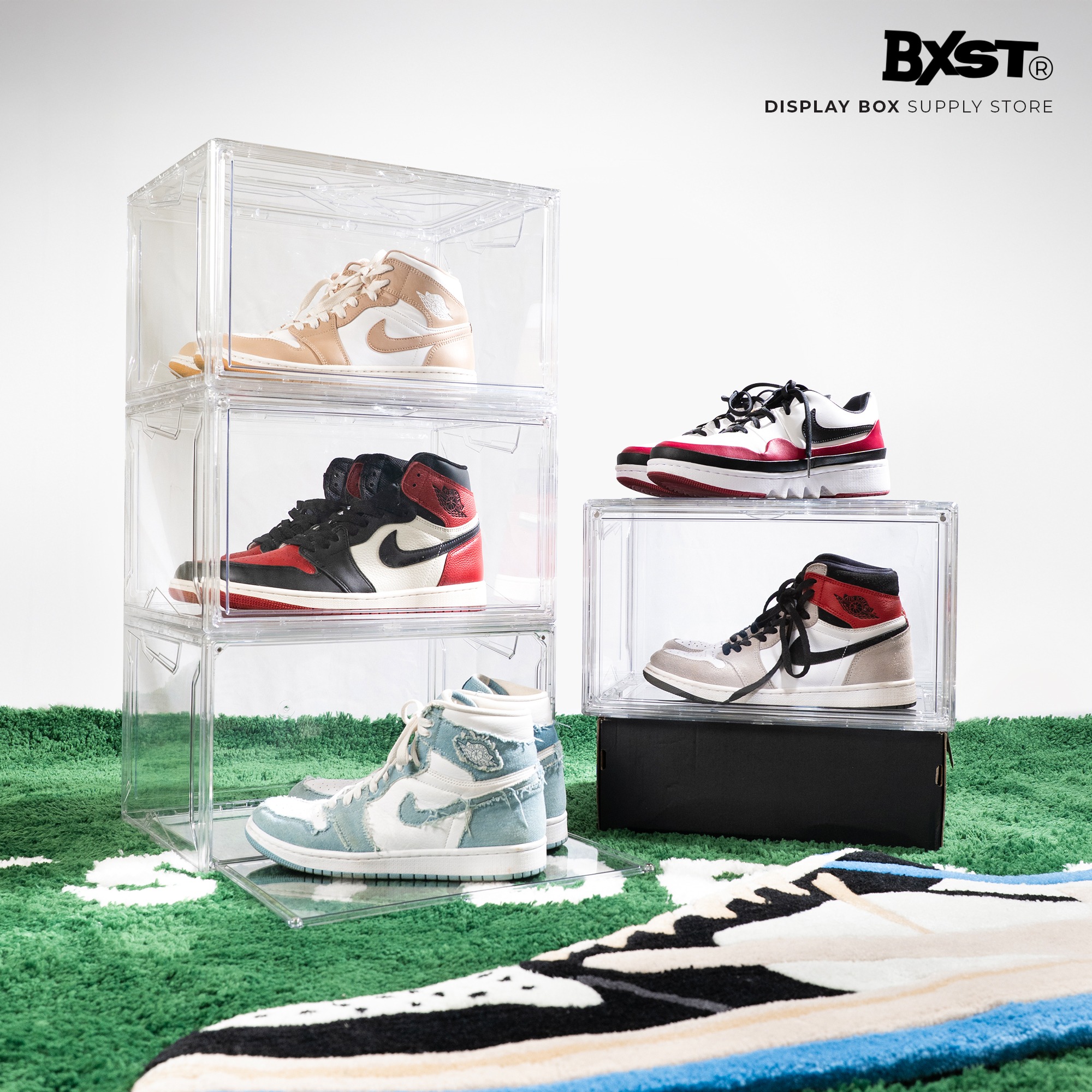 「CRYSTAL」SHOE BOX SIDE DROP CLEAR