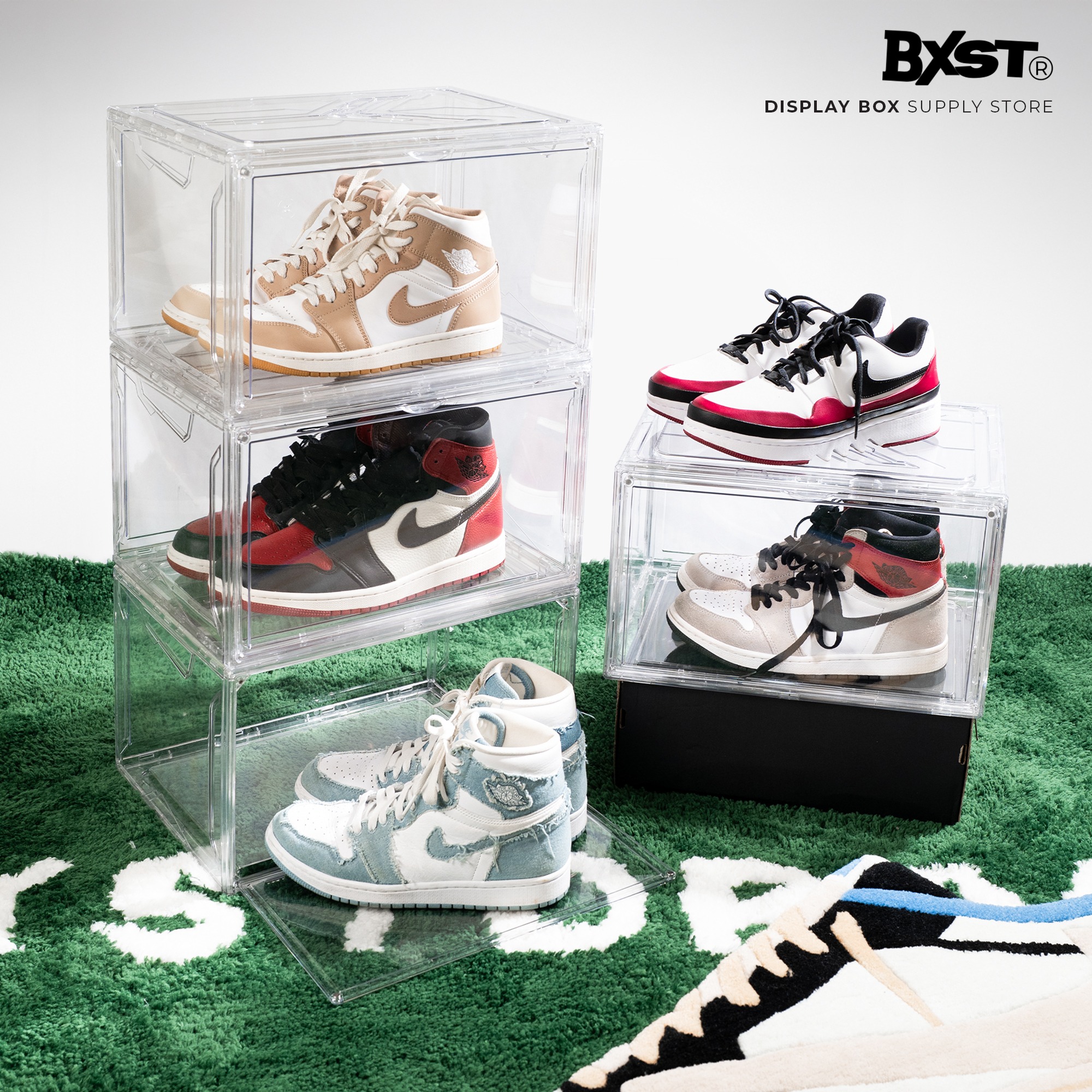 「CRYSTAL」SHOE BOX SIDE DROP CLEAR