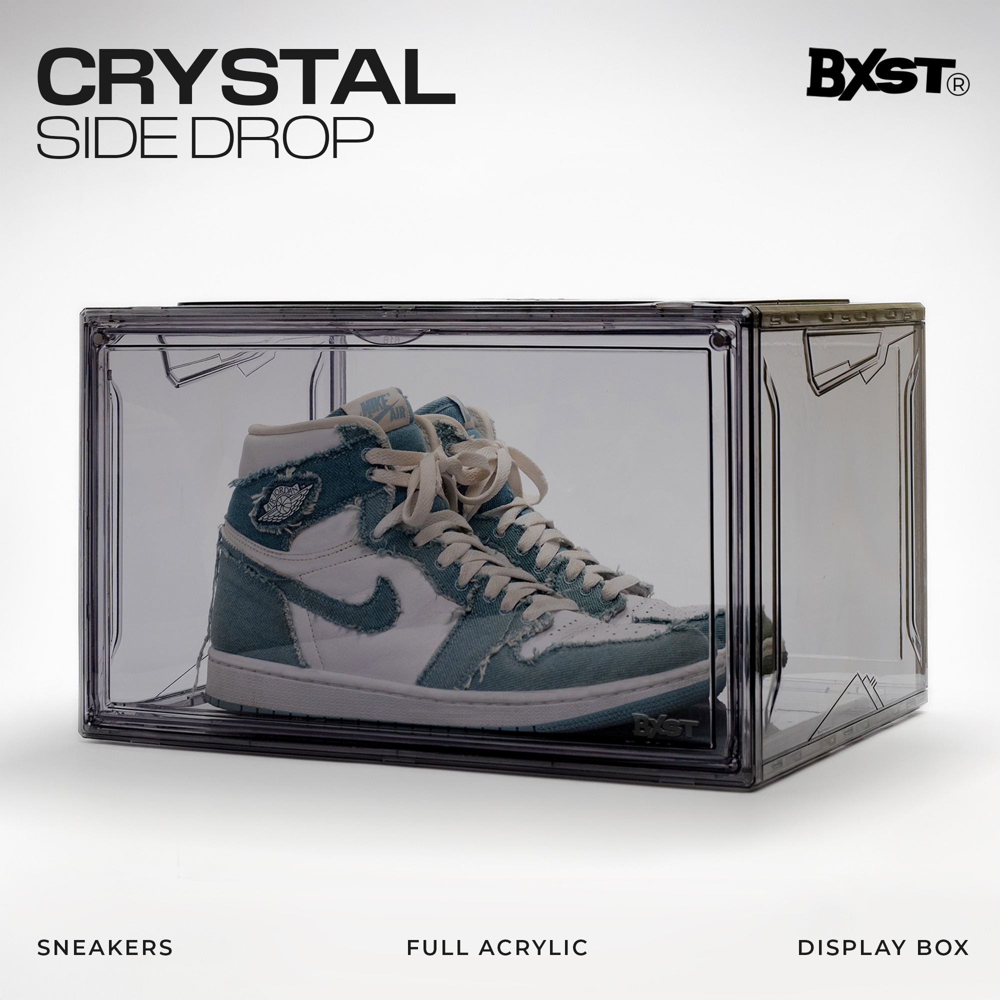 「CRYSTAL」SHOE BOX SIDE DROP - DARK