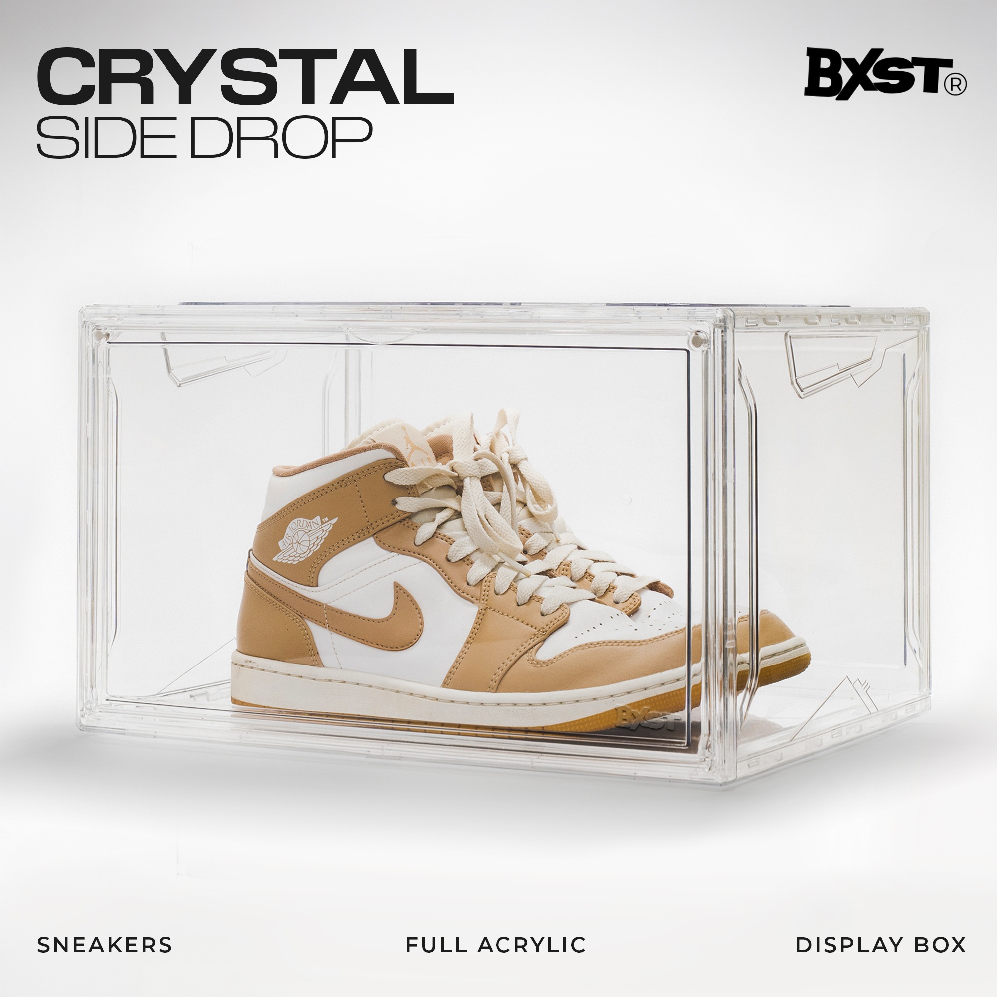 「CRYSTAL」SHOE BOX SIDE DROP CLEAR