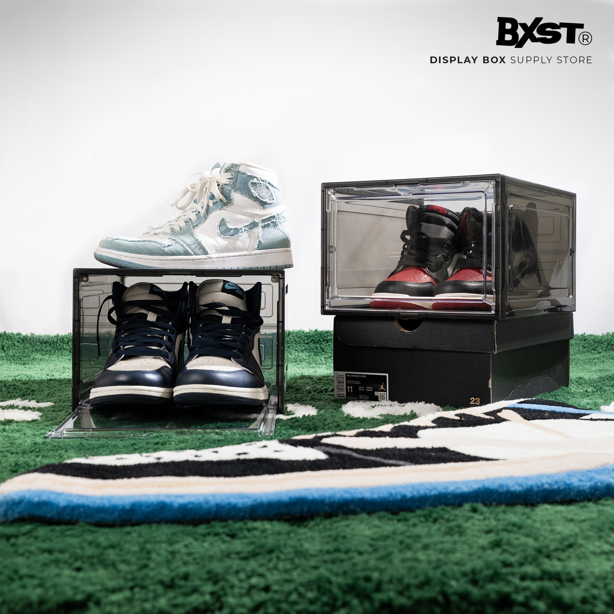「VISIBLE」SHOE BOX FRONT DROP - SMOKE