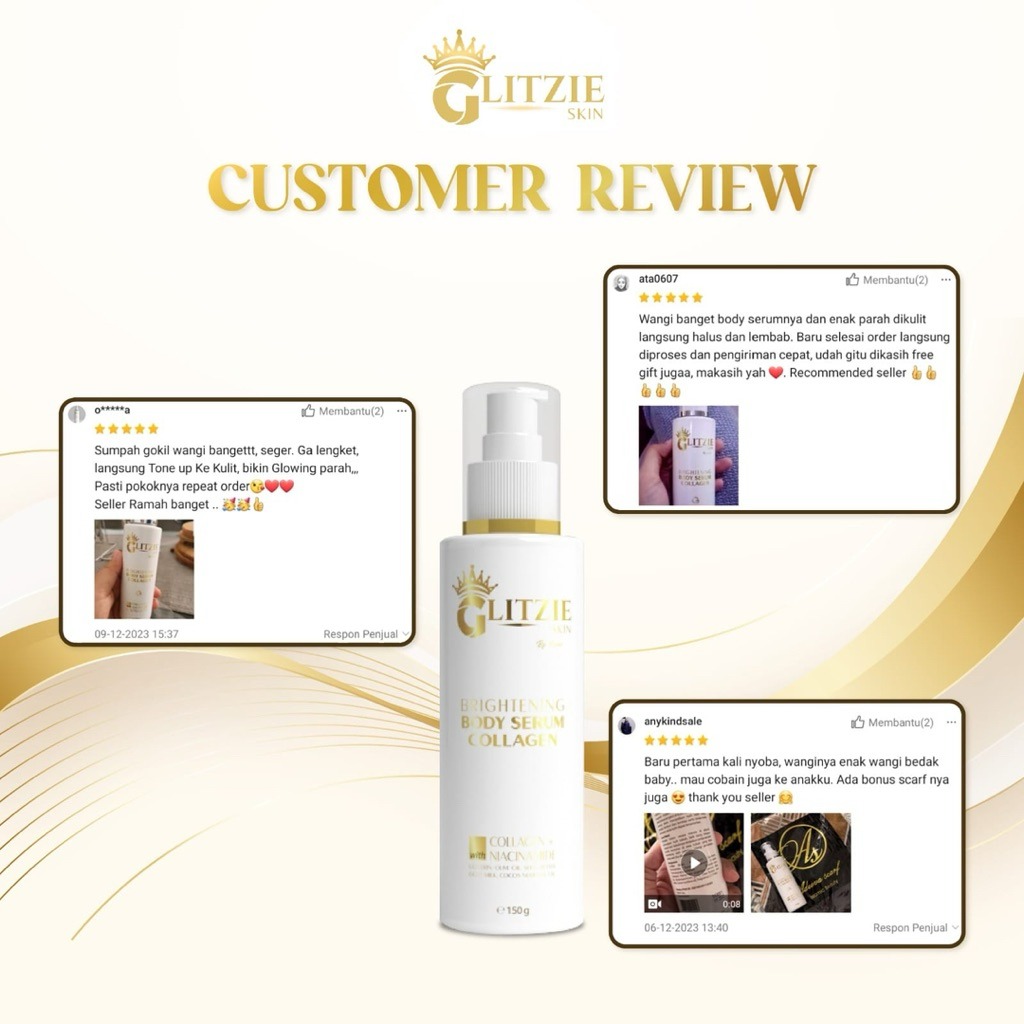 Glitzie Brightening Body Serum Collagen