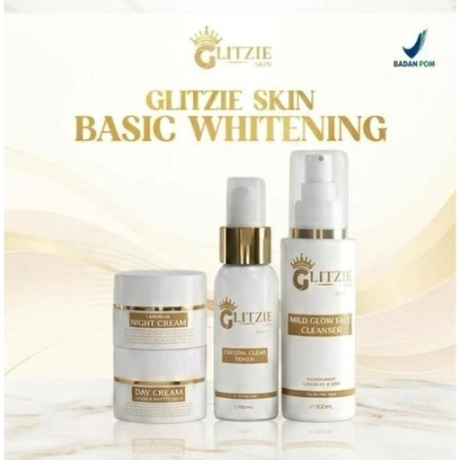 Image of Glitzie  Paket Skincare Basic Pencerah dan Anti Penuaan Dini Menyamarkan flek Hitam By Glitzie