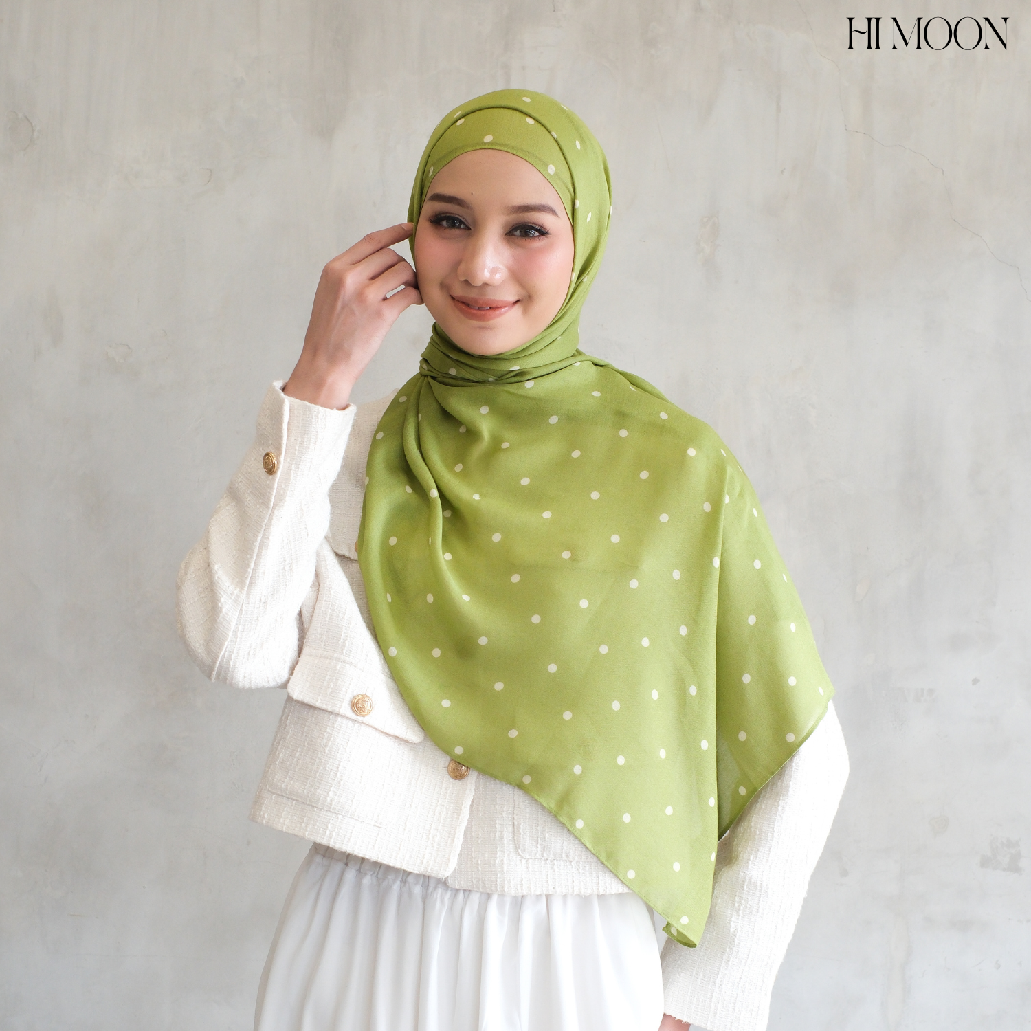 Polka Studio Pashmina Printed Viscose Modals - Pashmina hijab shawl premium - Pashmina Motif Bahan Viscose Premium airtech
