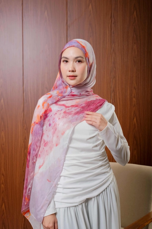 Image of Terra Series Rose Pashmina Printed Modals