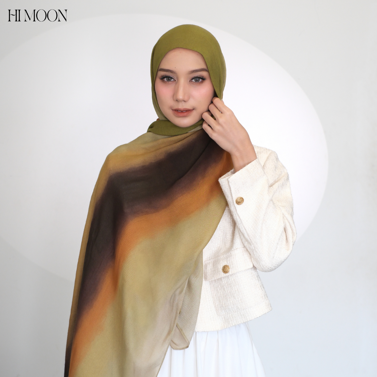 Gradation Series / Pashmina Printed Viscose Modals / Breathable / Soft / Flowy / Pashmina Himoon