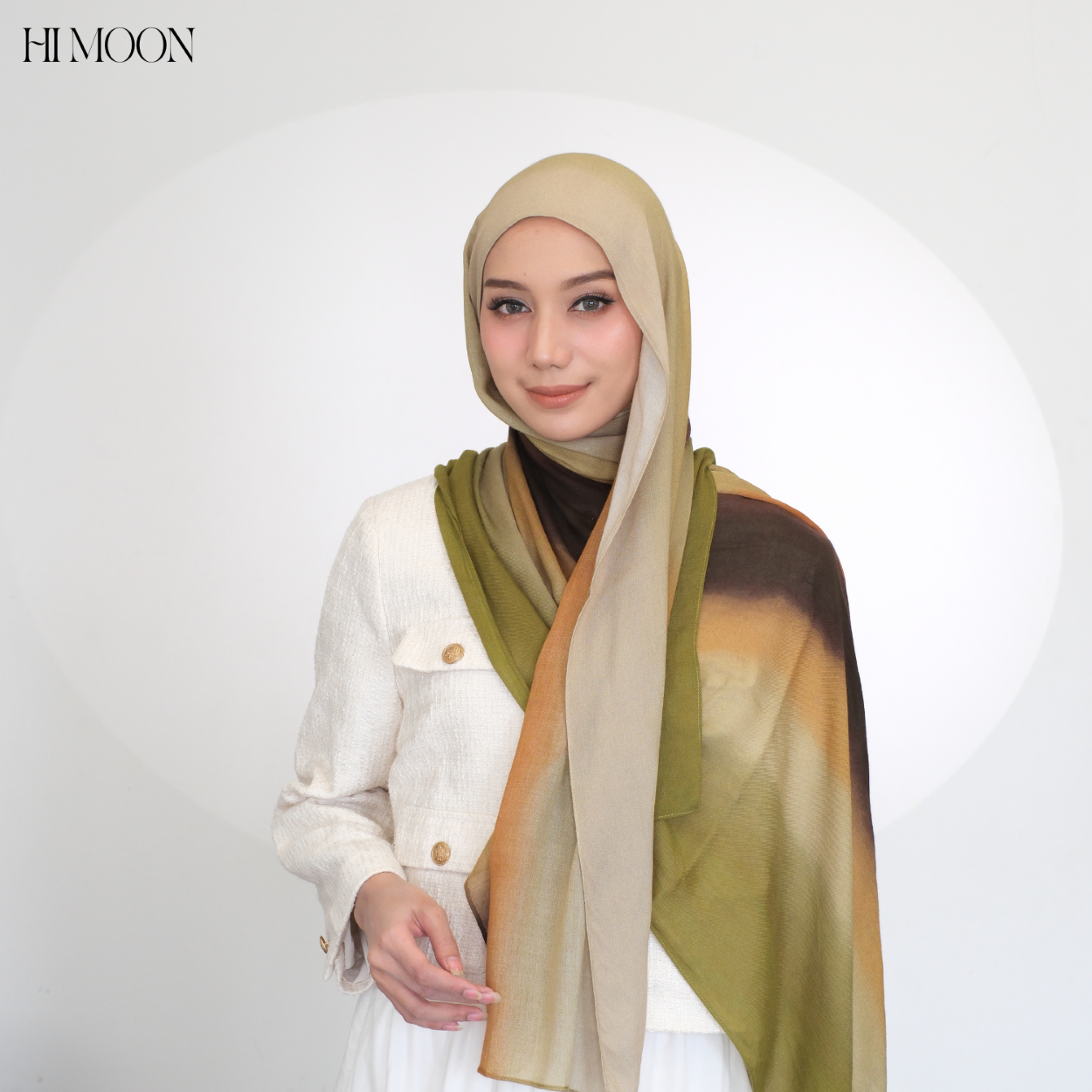 Gradation Series / Pashmina Printed Viscose Modals / Breathable / Soft / Flowy / Pashmina Himoon
