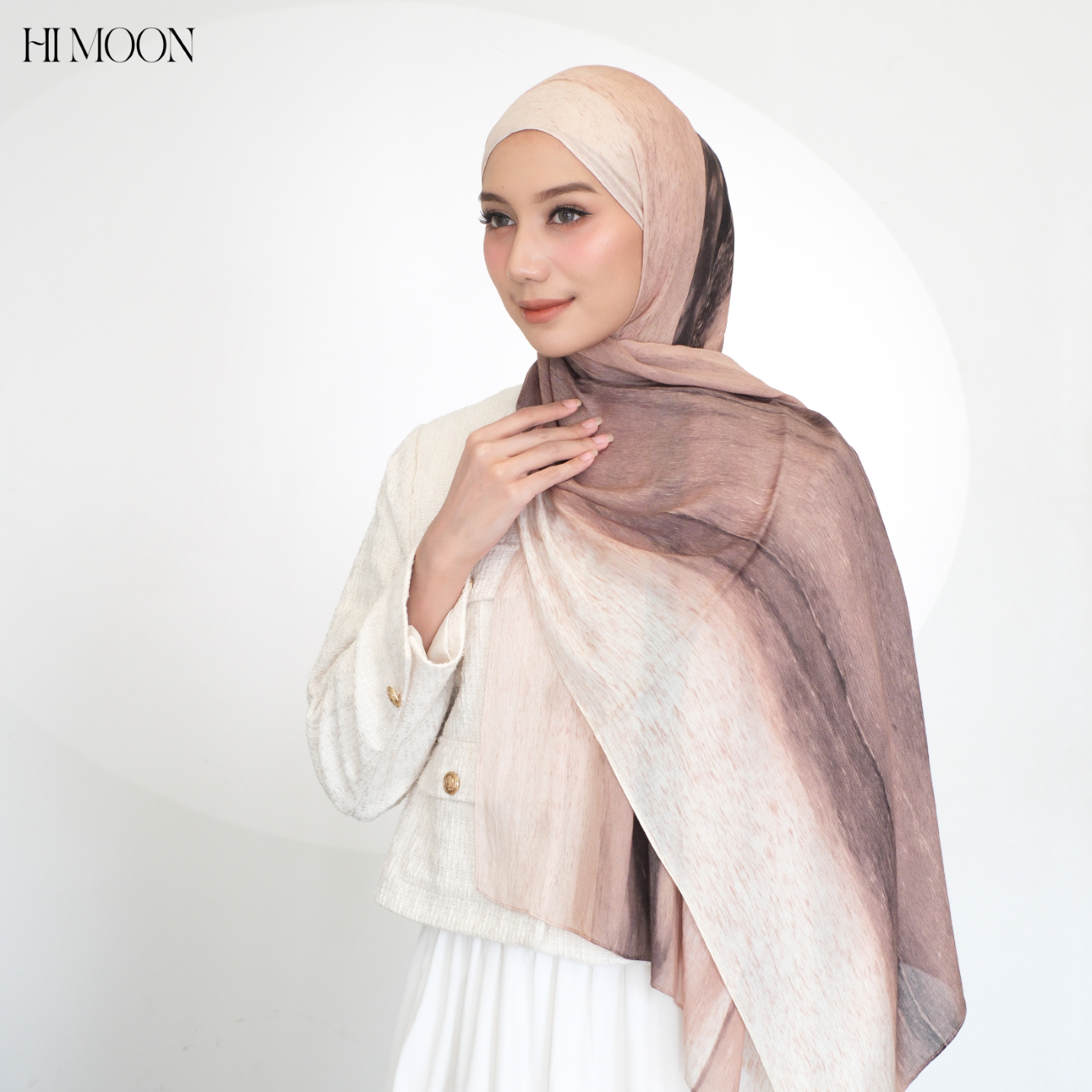 Gradation Series / Pashmina Printed Viscose Modals / Breathable / Soft / Flowy / Pashmina Himoon