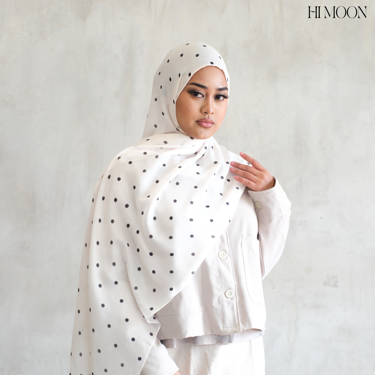 Polka Studio Pashmina Printed Viscose Modals - Pashmina hijab shawl premium - Pashmina Motif Bahan Viscose Premium airtech