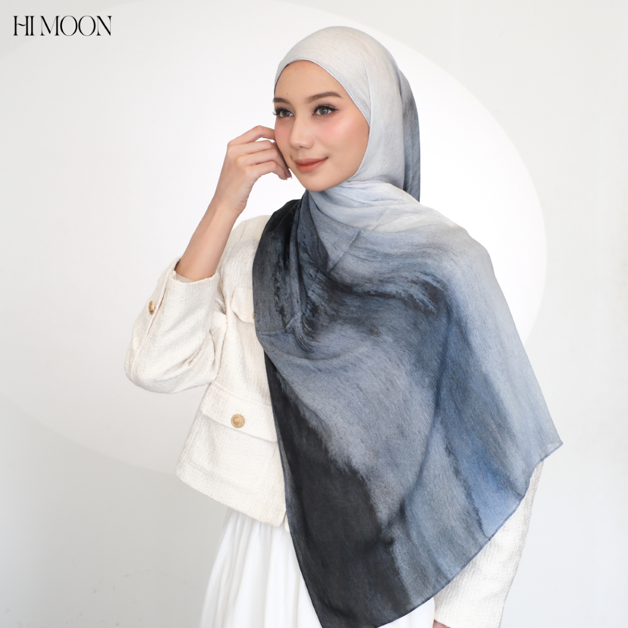 Gradation Series / Pashmina Printed Viscose Modals / Breathable / Soft / Flowy / Pashmina Himoon