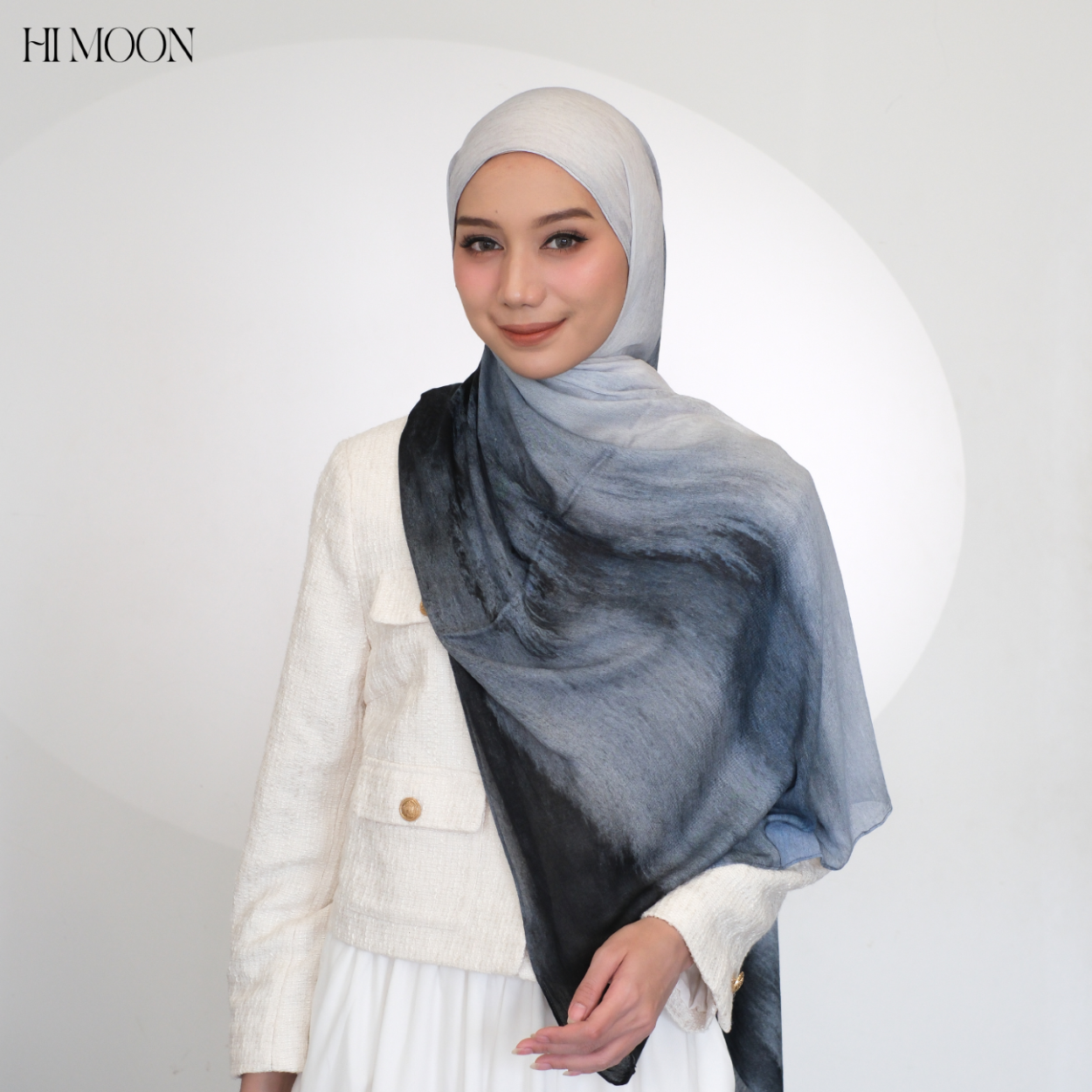 Gradation Series / Pashmina Printed Viscose Modals / Breathable / Soft / Flowy / Pashmina Himoon