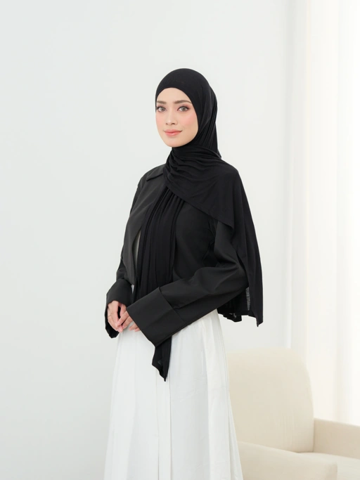 Image of Lunara Shawl Black - pashmina premium - Rayon Modal Stretch