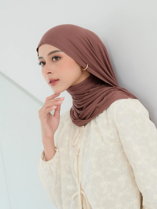 Image of Lunara Shawl Milk Chocco - pashmina premium - Rayon Modal Stretch