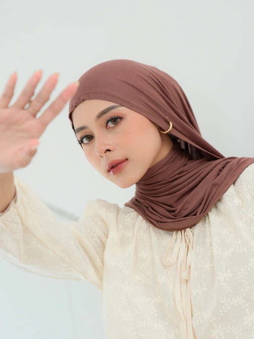 Image of Lunara Shawl Milk Chocco - pashmina premium - Rayon Modal Stretch
