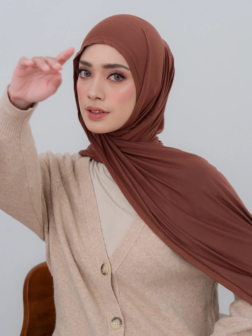 Image of Lunara Shawl Bronze Brown- pashmina premium - Rayon Modal Stretch