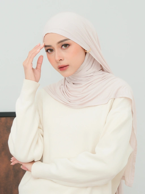 Image of Lunara Shawl Beige Pink - pashmina premium - Rayon Modal Stretch