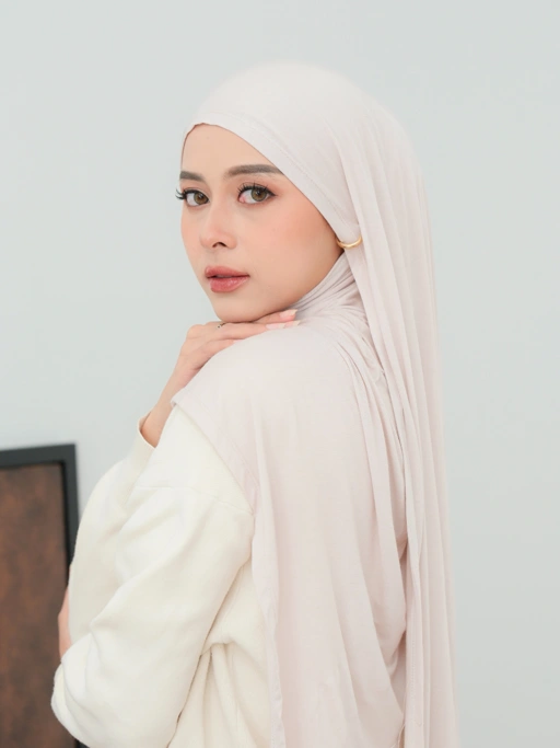 Image of Lunara Shawl Beige Pink - pashmina premium - Rayon Modal Stretch