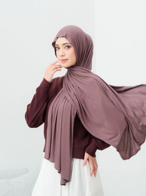 Image of Lunara Shawl Brown - pashmina premium - Rayon Modal Stretch