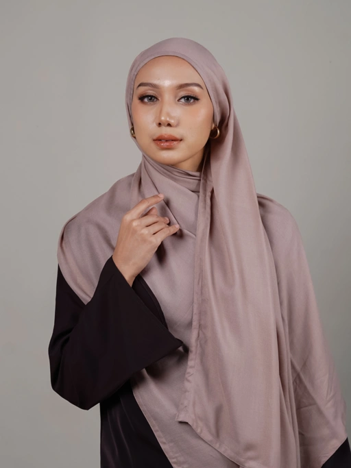 Image of Ruma Scarves Pale Brown Pashmina Viscose