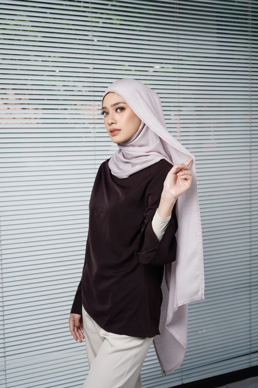 Image of Ruma Scarves Mauve Pashmina Viscose
