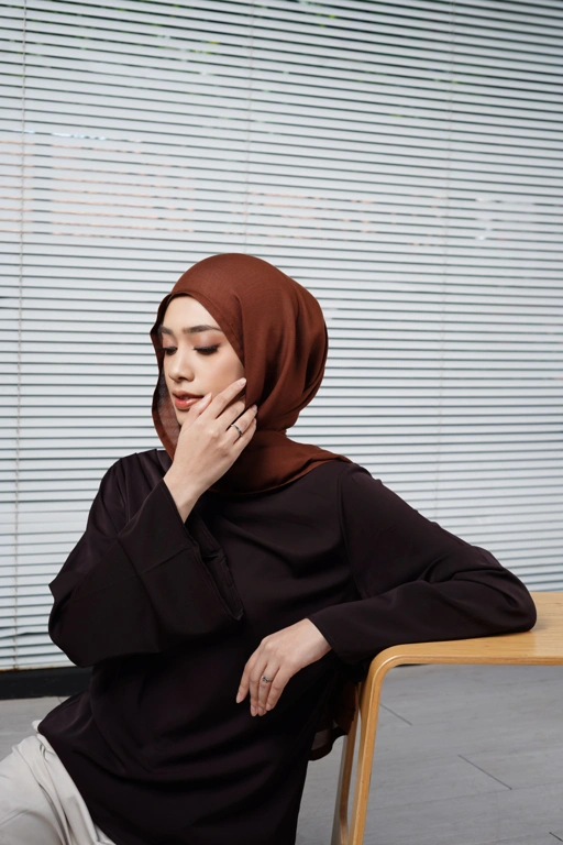 Image of Ruma Scarves Coffee Pashmina Viscose