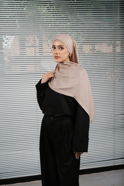 Image of Ruma Scarves Light Taupe Pashmina Viscose