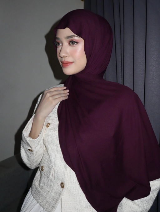 Image of Lunara Shawl Burgundy - pashmina premium - Rayon Modal Stretch