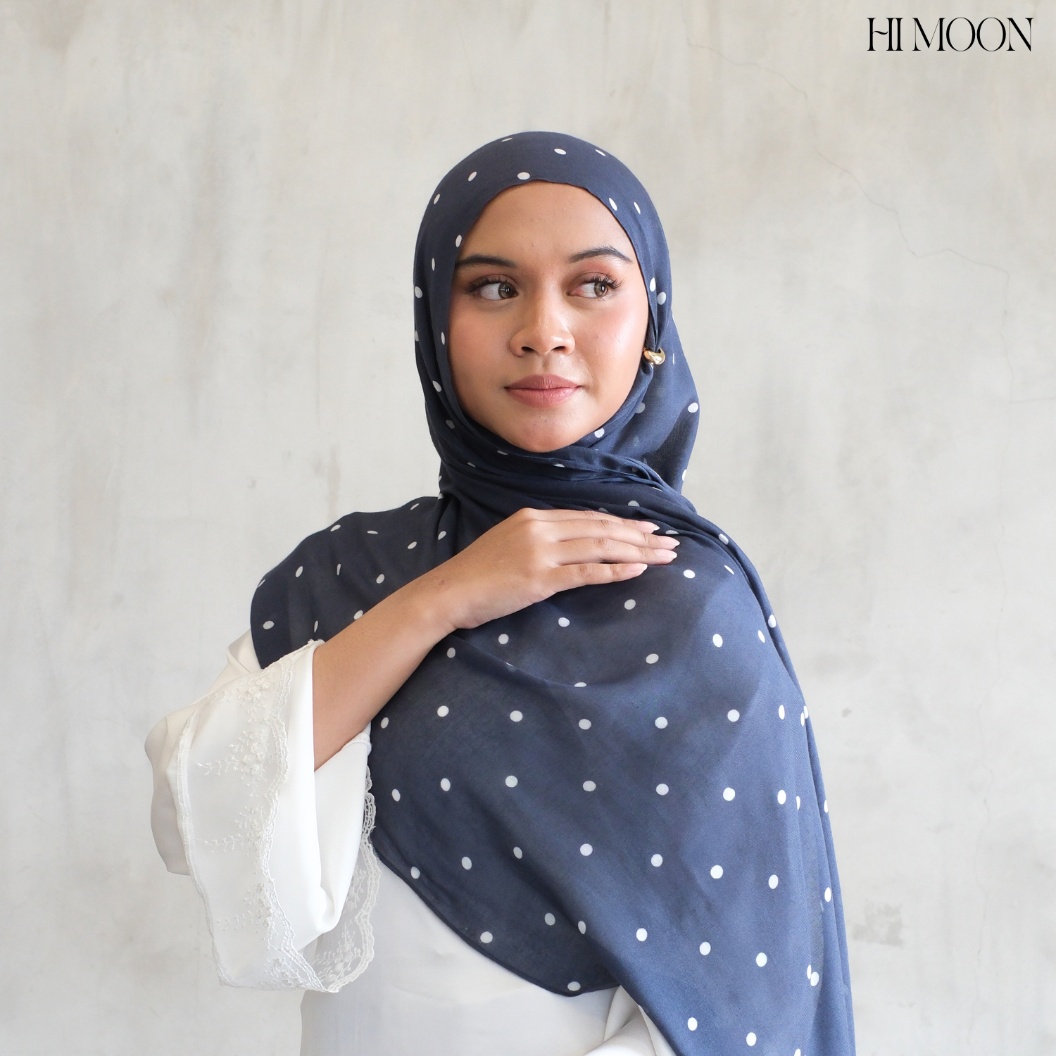 Polka Studio Pashmina Printed Viscose Modals - Pashmina hijab shawl premium - Pashmina Motif Bahan Viscose Premium airtech