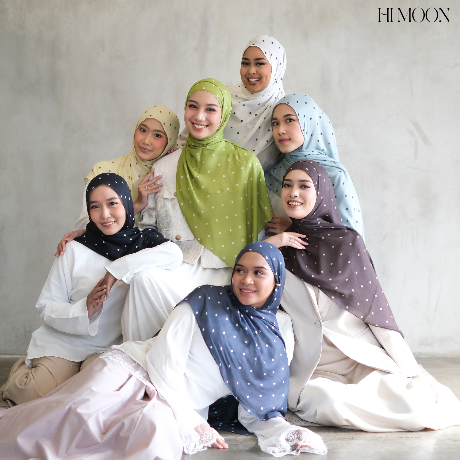 Polka Studio Pashmina Printed Viscose Modals - Pashmina hijab shawl premium - Pashmina Motif Bahan Viscose Premium airtech