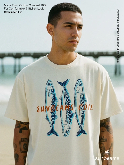 Image of Kaos Unisex Oversize 20S, Makarel Sunbeams Cove