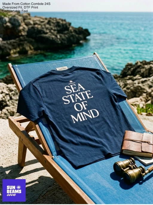 Kaos Oversized 24S Navy, Sea State of Mind