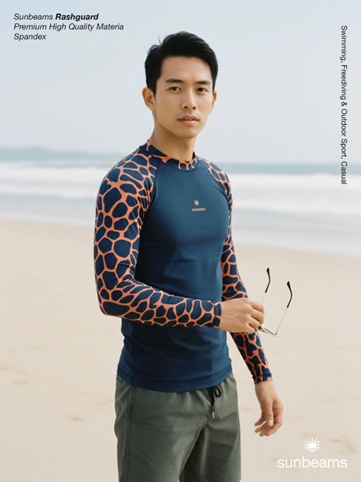 Rashguard Raglan Eel Navy Sky Blue (men/women)