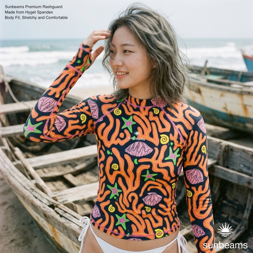 Rashguard Coral Garden Orange