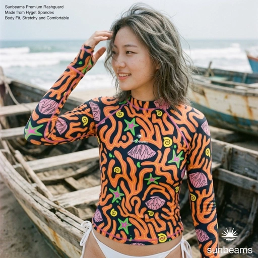 Rashguard Coral Garden Orange