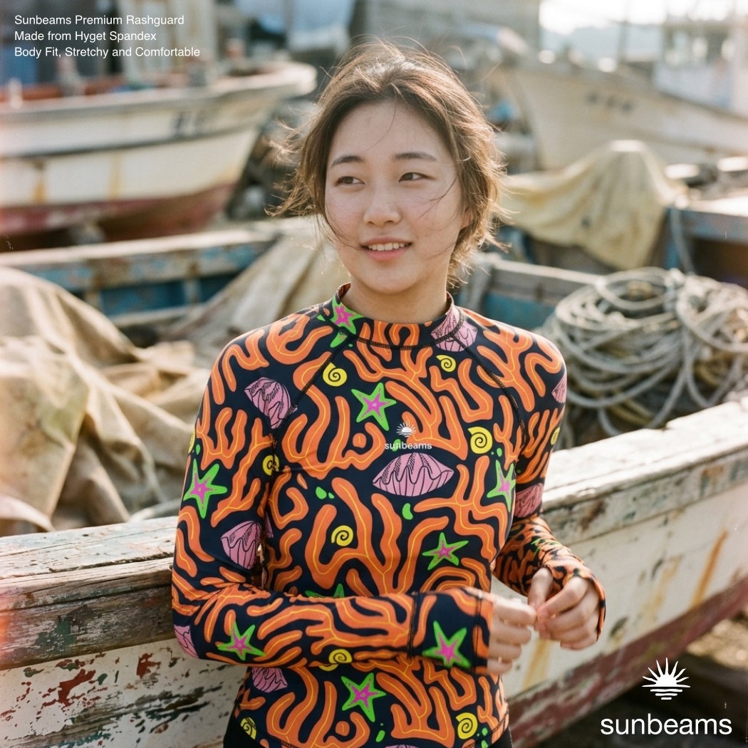 Rashguard Coral Garden Orange