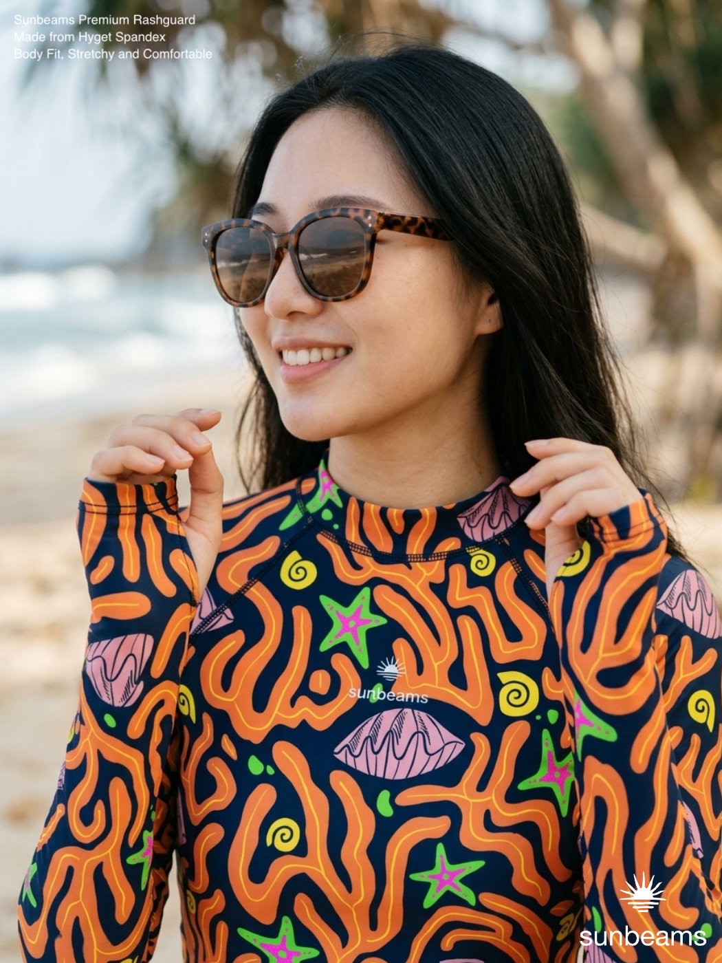Rashguard Coral Garden Orange