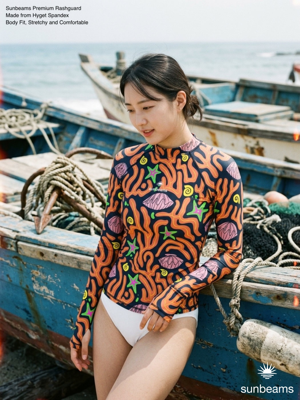 Rashguard Coral Garden Orange