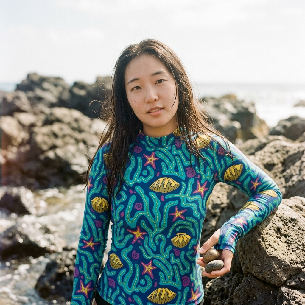 Rashguard Coral Garden Blue
