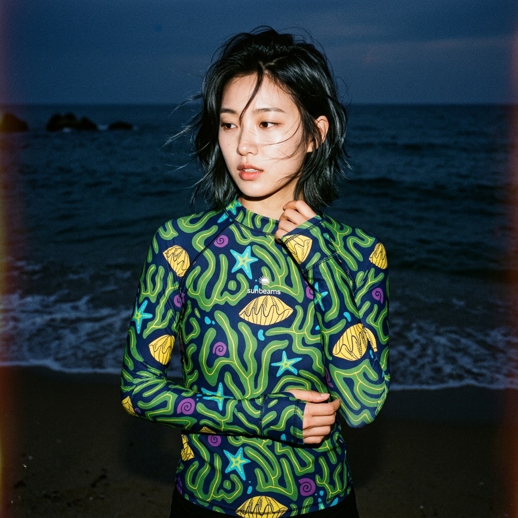 Rashguard Coral Garden Green