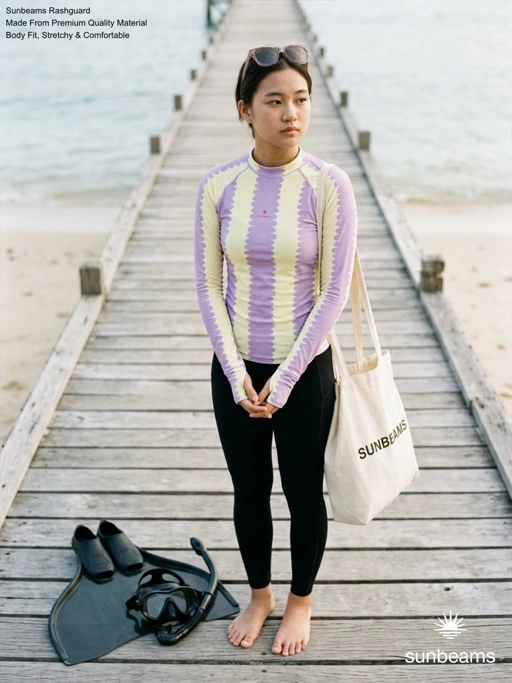 Rashguard Lavender Shorelines