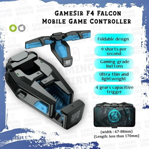 Image of GameSir F4 Falcon PUBG Mobile Controller for Android iOS iPhone eGaming Grip Joysticks for Fortnite/COD/Rules of Survival, Mobile Game Triggers 9 Times per Second Accessories Gamepad Gamepad murah