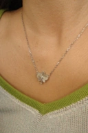 Silver Orchidea Textured Necklace