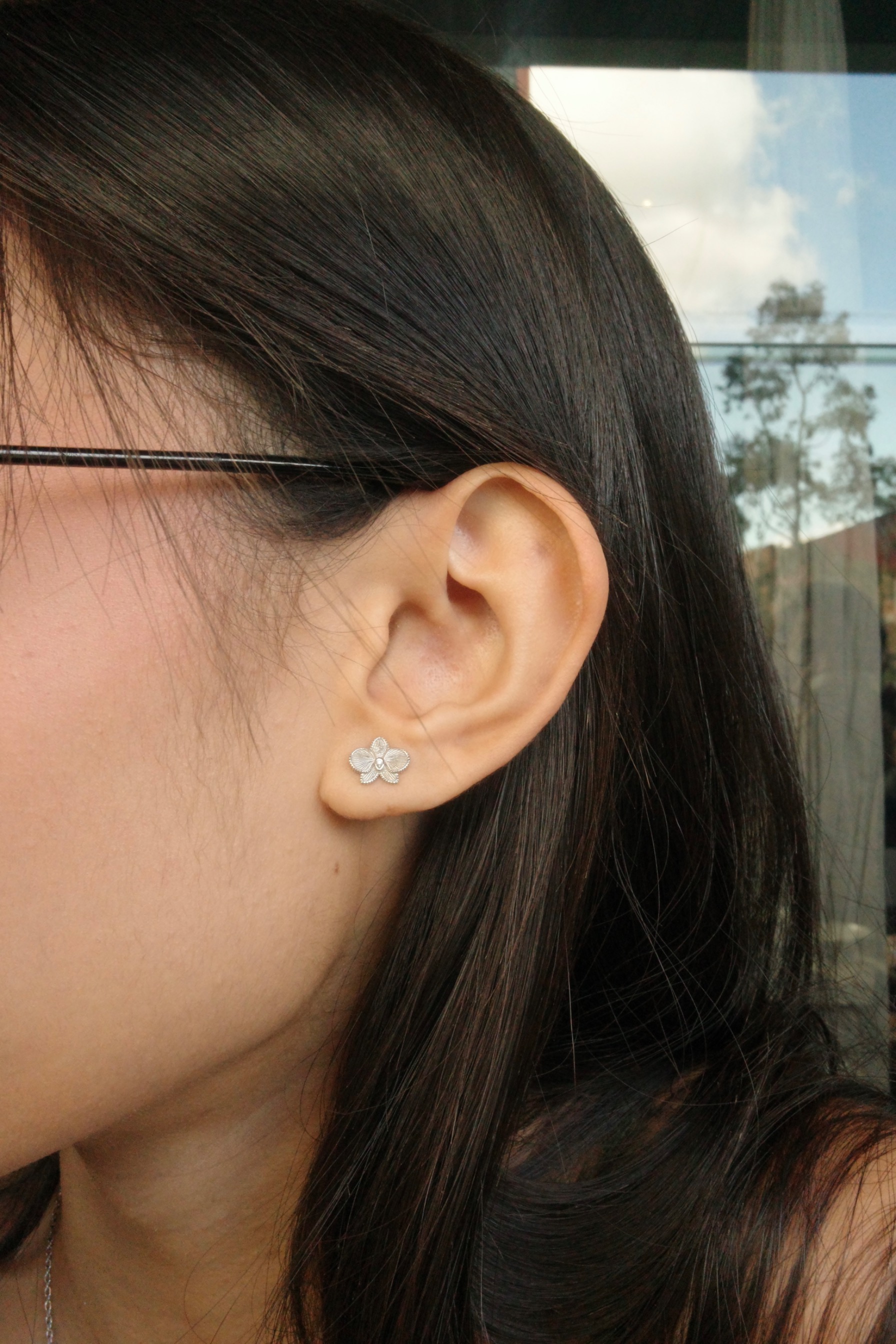 Silver Orchidea Earrings