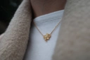 Gold 'Orchidea' Textured Necklace