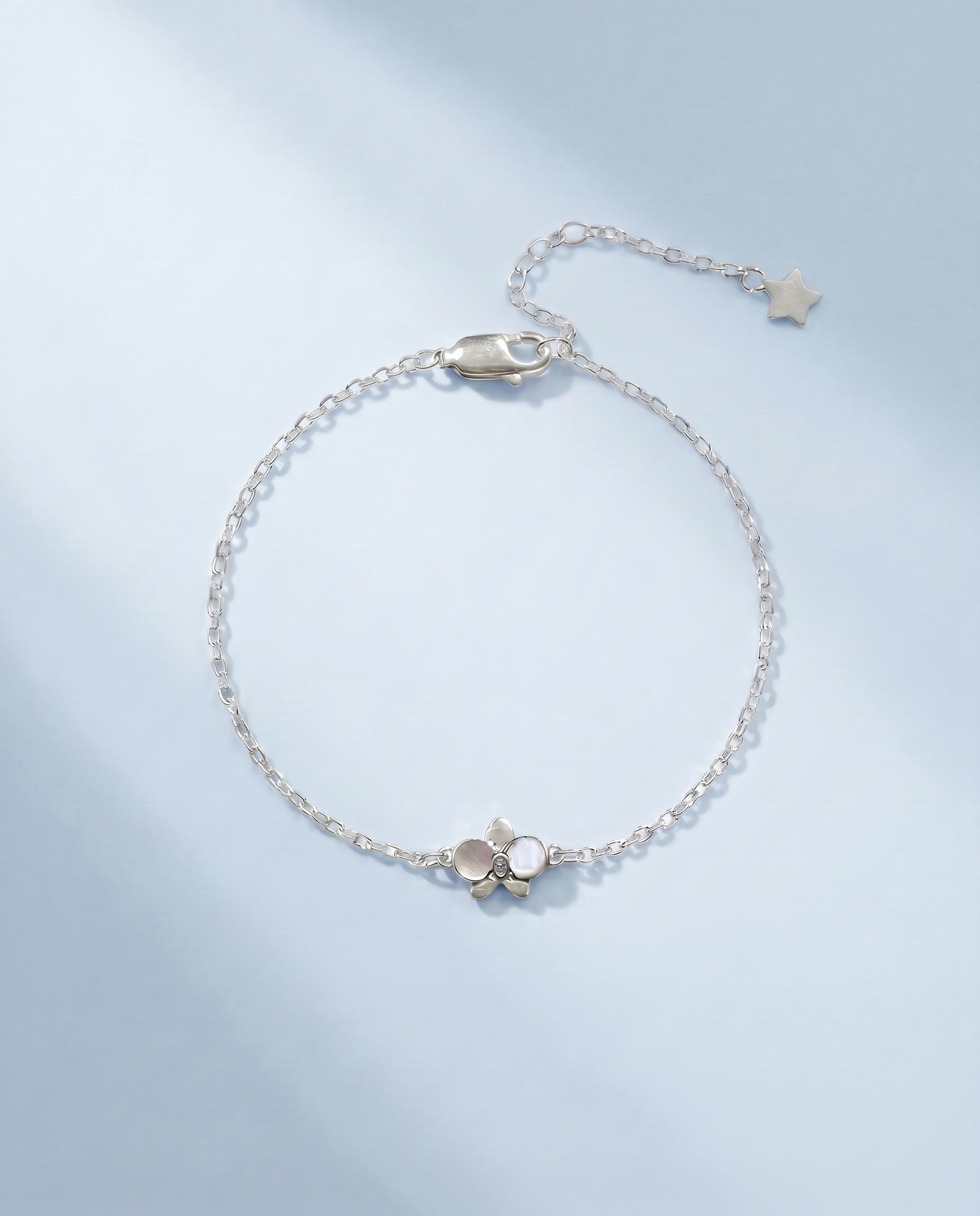 Silver 'Orchidea' Polished Bracelet