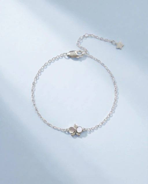 Image of Silver 'Orchidea' Polished Bracelet