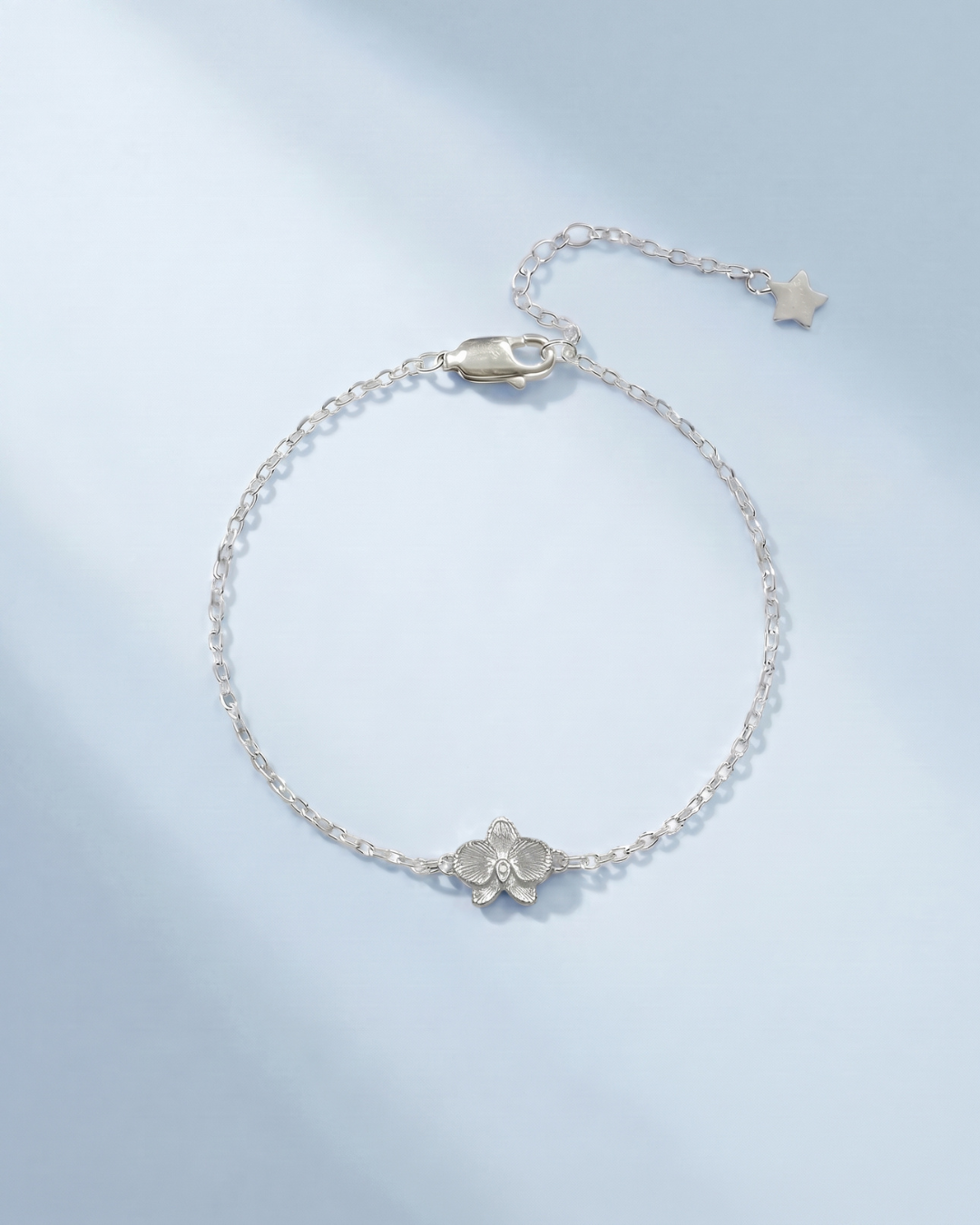 Silver Orchidea Textured Bracelet