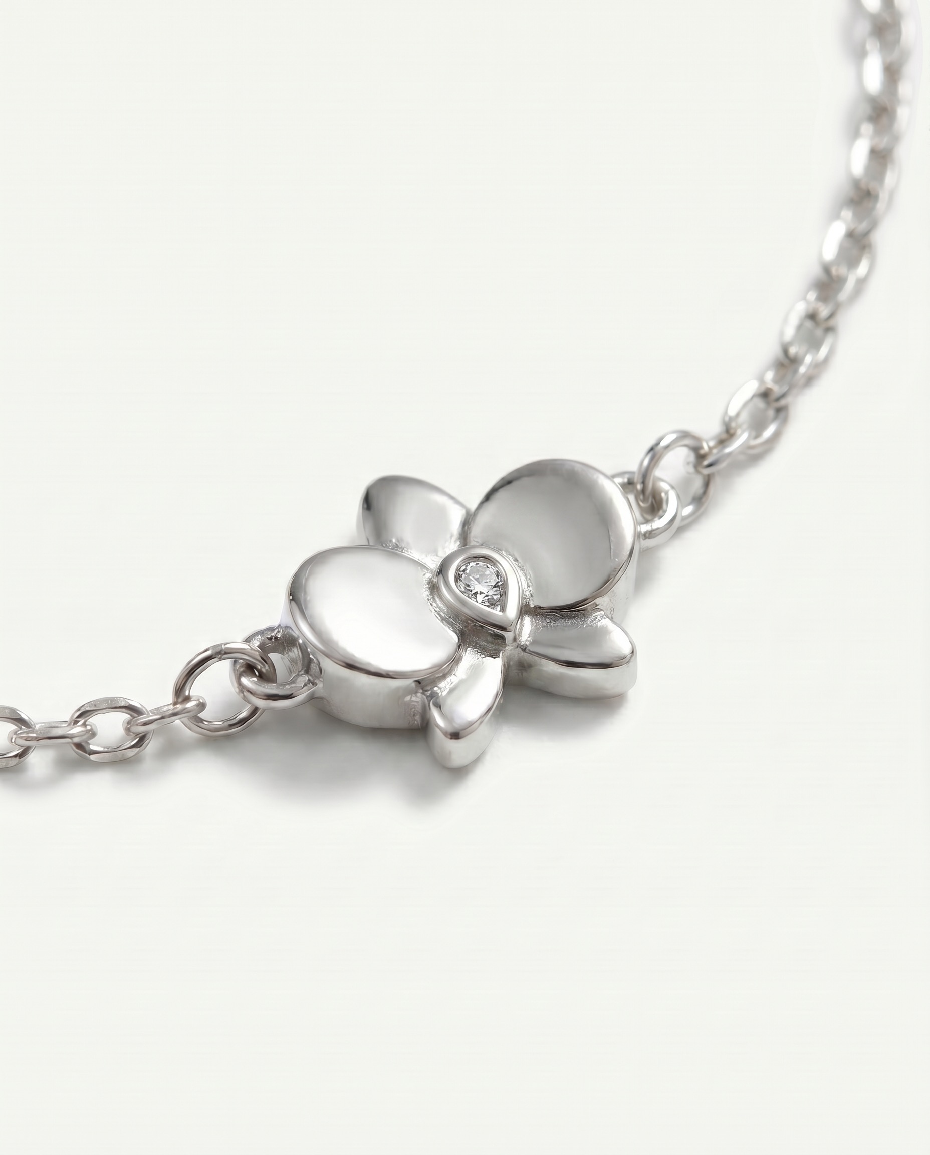 Silver 'Orchidea' Polished Bracelet